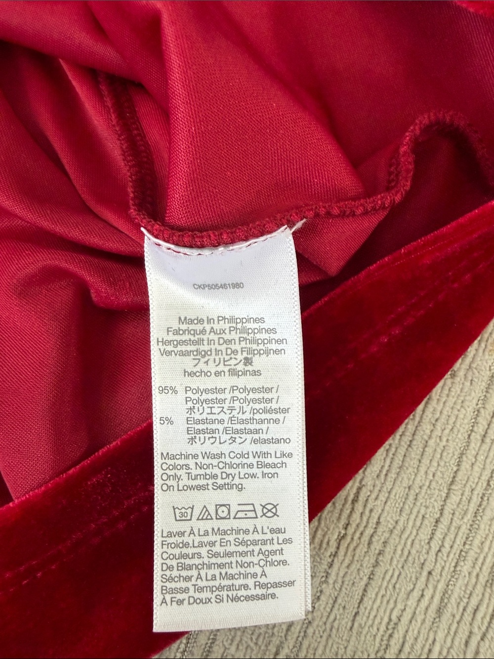 Madewell Red Velvet Short Sleeve Tee NWT Size XL Style ND583 - Picture 5 of 7